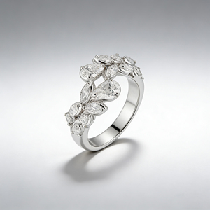 Anillo de compromiso unisex de oro macizo chapado en oro de 10K/14K con diamante IGI cultivado en laboratorio, diseño de racimo, ideal para aniversarios y fiestas. - Product Image 4