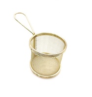 Shenhong panier à frites en fil rond, poêle à fil rond en acier inoxydable, service de frites pour les aliments, vaisselle de présentation