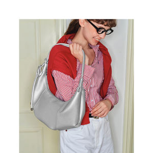 Moda otoño e invierno nuevo bandolera bolso de hombro para mujer bolso de croissant gran capacidad empalme colgante bolso hecho a mano - Product Image 4