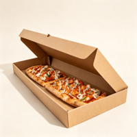 Caja de Pizza Ecológica de Nuevo Diseño, Resistente, Corrugada, con Laminado Mate y Relieve, Caja de Envío Personalizada