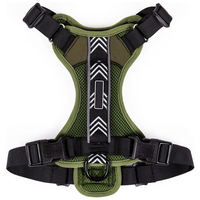 Harnais pour animaux de compagnie personnalisable OEM avec patch logo vierge, sangle géométrique en maille respirante et boucles réglables