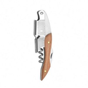 Wholesale Custom Logo Manual Rose Wood Waiters Wine <b>Bottle</b> Opener Professional Stainless Steel Corkscrews - Product Image 6