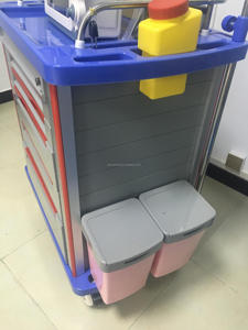 광저우 싼 병원 비상사태 트롤리 장비 소생술 트롤리 소아과 의학 충돌 손수레 가격 - Product Image 6