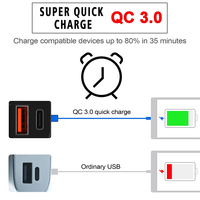Chargeur USB pour moto, PD QC3.0, prise de charge de type C, chargeur USB étanche avec interrupteur voltmètre LED pour ATV et scooter
