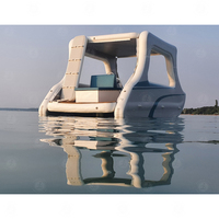 Nouvelle arrivée en stock Mini bateau-maison personnalisé Bateau électrique gonflable Catamaran pliable Bateau de vitesse avec moteur