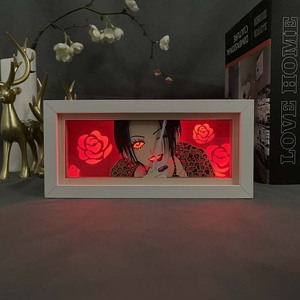 Boîte à lumière Anime Nana Osaki pour la <span class=keywords><strong>d</strong></span>écoration de la <span class=keywords><strong>chambre</strong></span> des enfants, lumière de nuit LED Manga, boîte à lumière 3D en papier <span class=keywords><strong>d</strong></span>écoupé Nana Osaki, lampe de chevet - Product Image 3
