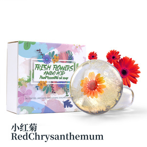OEM Custom Face Body Cleansing Handmade Crystal Transparent Vegan Saffron Amino Acid <b>Soap</b> - Product Image 6