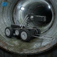 Robot d'inspection de pipeline à commande à distance automatique, 5 mégapixels, 12 éclairages d'appoint pour diverses conduites sous-marines de 200 mm