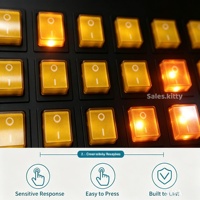 Peralatan Pelatihan Visual Ruang Sensorik Panel Lampu Sakelar LED Kuning Stimulasi Taktil Terapi Autisme Mainan Edukatif