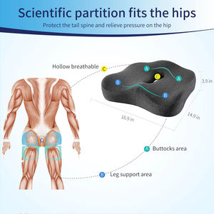 Coussin de siège en mousse à mémoire de forme, soulage les douleurs dorsales, sciatiques, du coccyx, de la dégénérescence discale, orthopédique, pour l'<span class=keywords><strong>arthrose</strong></span>, en forme de U - Product Image 4