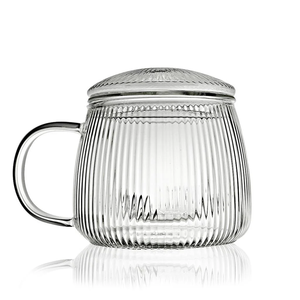 Passoire de 400ml <span class=keywords><strong>Tasse</strong></span> en verre borosilicaté transparent <span class=keywords><strong>Tasse</strong></span> <span class=keywords><strong>à</strong></span> thé <span class=keywords><strong>à</strong></span> rayures verticales <span class=keywords><strong>Tasse</strong></span> <span class=keywords><strong>à</strong></span> infuser en verre nervuré <span class=keywords><strong>avec</strong></span> <span class=keywords><strong>filtre</strong></span> <span class=keywords><strong>et</strong></span> <span class=keywords><strong>couvercle</strong></span> - Product Image 4