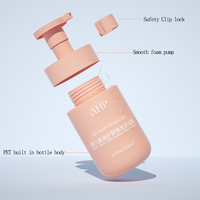 Cosmétiques dégradés recyclé shampooing mousse pompe bouteille 200ml personnalisé lavage du visage savon emballage mignon forme ronde nettoyage des cils