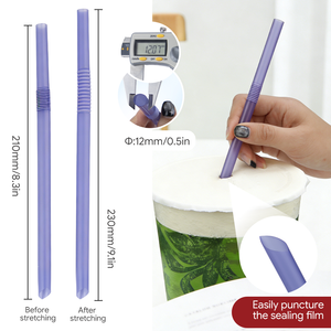 หลอดดูดน้ำพลาสติก PP สีสันสดใส คุณภาพสูง ปรับแต่งได้ ขายส่ง - Product Image 4