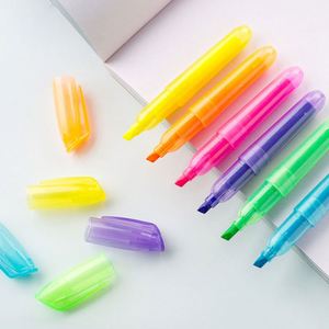 Highlighter Plastic Gel <b>Pen</b> Wholesales Single-Head Key Line Mark Graffiti Hand Account Printed Custom Logo for Student Gift - Product Image 3