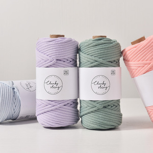 Dây thừng cotton bện 5mm, móc tay, dây thô dùng làm phụ kiện túi xách & quần áo, làm đồ thủ công tự làm, 50 thước/cuộn - Product Image 2