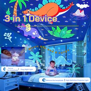 OTHC WH-E11 <span class=keywords><strong>Baby</strong></span> Night <span class=keywords><strong>Light</strong></span> Projetor Ambiente Humor Luz 8 Som Film Star Projetor Presente para 2-9 Anos de Idade Meninas Sala - Product Image 2