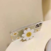 Funda de teléfono con soporte de flores de dibujos animados, carcasa de silicona anticaída para iPhone 13 13PRO11 11promax, novedad de 2022
