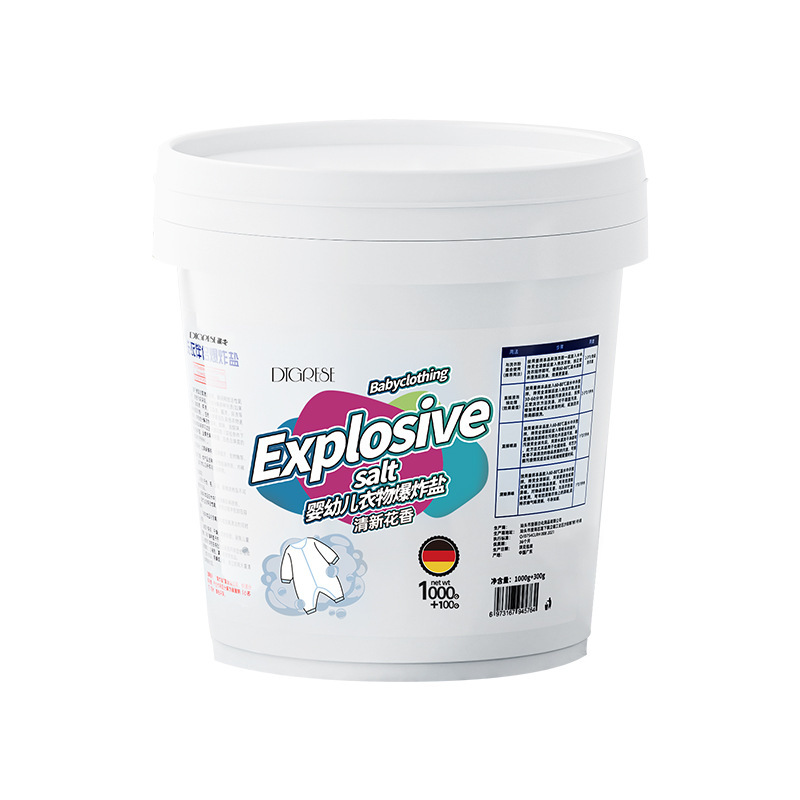 Explosive salt for infant clothing