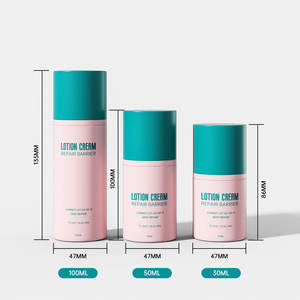 Contenedor de botella de bomba sin aire PP caliente precio <span class=keywords><strong>barato</strong></span> con buena calidad Color personalizado forma redonda embalaje humectante contenedor - Product Image 5