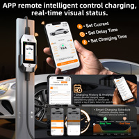 Chargeur AC pour véhicules électriques de type 2, écran tactile, 11 kW, nouvelle génération, application intelligente, pistolet de charge portable pour la maison