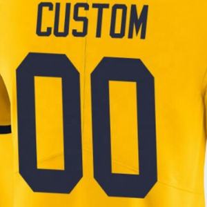 <span class=keywords><strong>Jersey</strong></span> de Fútbol Americano Universitario Personalizado de la Mejor Calidad, Color Amarillo <span class=keywords><strong>Michigan</strong></span> - Product Image 1