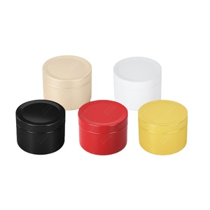 Wholesale <b>Small</b> Tin Box 50ml 100ml Aluminum Tea <b>Container</b> Gold Red Black Portable Hair Wax Metal Storage Jars with Cork Cap - Product Image 1