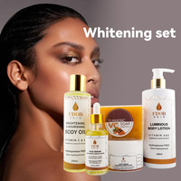 Ensemble de cinq produits de soin de la peau à la vitamine C naturelle et biologique, au glutathion, pour éclaircir et lutter contre le vieillissement, marque privée