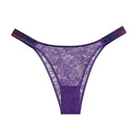 Love Secret Bragas de mujer transparentes de talle bajo tipo tanga con pedrería, encaje, lentejuelas, diseño hueco y letras