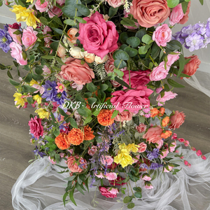 DKB Usine de fleurs artificielles Vente en gros Arche de fleurs décorative en soie violette pour toile de fond Arche de fleurs artificielles - Product Image 6