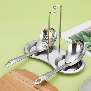 304 Stainless Steel Spoon, Thickened Kitchen Spoon Holder, <b>Plate</b> Holder, Restaurant Hot Pot Spoon <b>Rack</b>, Scoop Spoon, Soup Dish - Product Image 2
