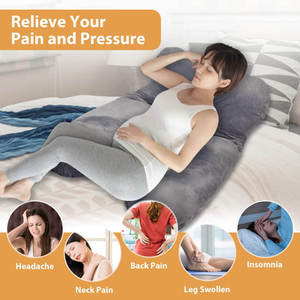 Fluffy Latex U Shaped Maternity Support <b>Pillow</b> Customizable Comfort Hug Sleeping Cushion <b>Large</b> Manufacturer Bulk Order - Product Image 5