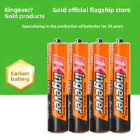 Pilas Kingever AA R6 de Carbono Zinc Amarillas de 1.5V para Control Remoto, Origen Guangdong, Pilas Secas Desechables en Stock