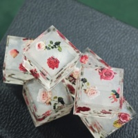 Dés à six faces LuxeRoll Standard, idéaux pour les jeux de rôle D&D, le mahjong et les jeux de table, 16 mm, dés D6 D&D, dés Mahjong Rose, couleur de police personnalisée