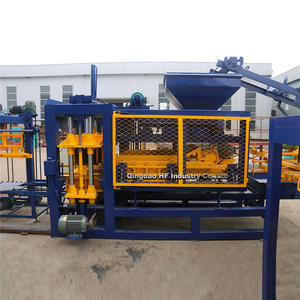 QT6-15 Automatic Hydraulic PLC Controlled Engine Gear Concrete Hollow Block Brick Making Machine Pallet Stacker Block Making Mac - Product Image 3
