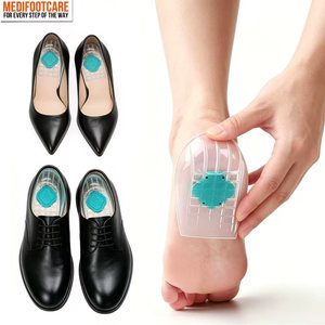 Coussinets de talon en gel de <span class=keywords><strong>silicone</strong></span> pour la <span class=keywords><strong>tendinite</strong></span> d'Achille, absorption des chocs, pour la fasciite plantaire et la maladie de Sever's - Product Image 4