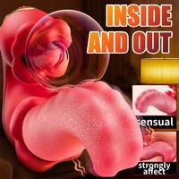 Heißer Verkauf 2-in-1 Zungenleck-Vibrator G-Punkt Klitorisstimulator Dildo Stark Schwingender Zungenvibrator Sexspielzeug für Frauen