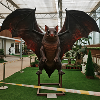 Vente Flash : Statue de chauve-souris animatronique réaliste pour décorations d'Halloween, maisons hantées, parcs d'aventure, maisons de jeux et parcs à thème intérieurs publics