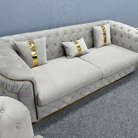 Ensemble de canapés YOUJING SOFA11 en cuir véritable, style italien, luxe léger, avec surpiqûres, en forme de U, garni de latex, pour salon américain