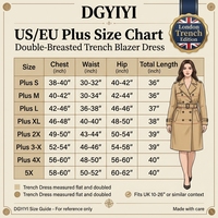Robe Trench Automne Personnalisée Style Londres pour Femme, Beige Miel, Coupe Blazer Croisée, Ceinturée, Longueur Mi-Mollet, Tailles S à 5XL, en Lyocell