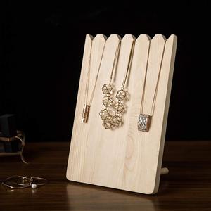 Pine Necklace <b>Display</b> Stand Wood Jewelry Rack For Store <b>Display</b> <b>Cases</b> Ornaments - Product Image 3