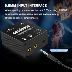 Caja de Inyección Directa Pasiva (DI Box) de 1 Canal, Conversor de Señal de Audio para Guitarra, Bajo, Teclado, Grabación en Vivo y en Estudio con Conexión a Tierra - Product Image 4
