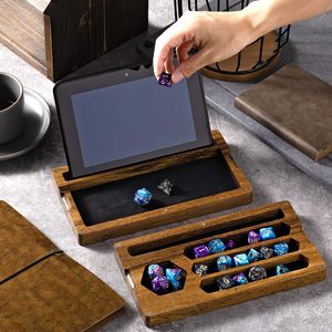 Caja de juego de dados rodantes de dados de madera personalizada directa de fábrica para jugadores - Product Image 1