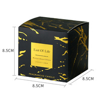 Bougie parfumée en céramique noire et or à motif marbré exquis, pot à bougie personnalisé, parfait pour les cadeaux et la décoration intérieure
