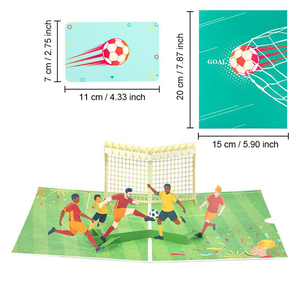 High Quality Chinese 3D Soccer Field &amp; Stadium Greeting Cards Colorful Origami Paper Crafts for Wedding <strong>Invitations</strong> - Product Image 2