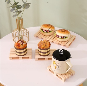 Posavasos de <span class=keywords><strong>Madera</strong></span> Estilo Europeo, Rústico, Protector de Mesa para Bebidas, Café, Té - Product Image 4