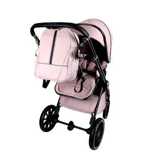 Grande <span class=keywords><strong>poussette</strong></span> de luxe en PU haute vue 3 en 1 landau de luxe pour bébé - Product Image 6