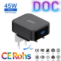Cargadores de Pared Rápidos Tommox de 45W Tipo-C, Plegables, con Enchufe EU, UK, KR, para Teléfonos Móviles, Tabletas, iPad, Venta al Por Mayor
