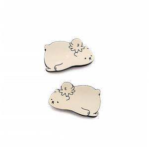 كانيان تصميم بسيط ابيض مشبك شعر اسيتات نقشة لطيفة على شكل أخطبوطة حيوان مشبك مخلب حسب الطلب - Product Image 1