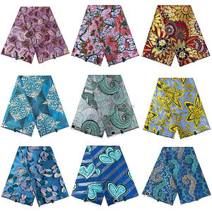 Dernier Cri Tissus 100% Coton Imprimés Ankara Grand <span class=keywords><strong>Pagne</strong></span> Africain Doré Scintillant Véritable Wax pour Robe Femme - Product Image 1