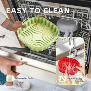 Tapis de cuisson en silicone créatif pour friteuse à air, revêtement antiadhésif résistant à la chaleur pour panier de friteuse à air, four et usage en cuisine - Product Image 4